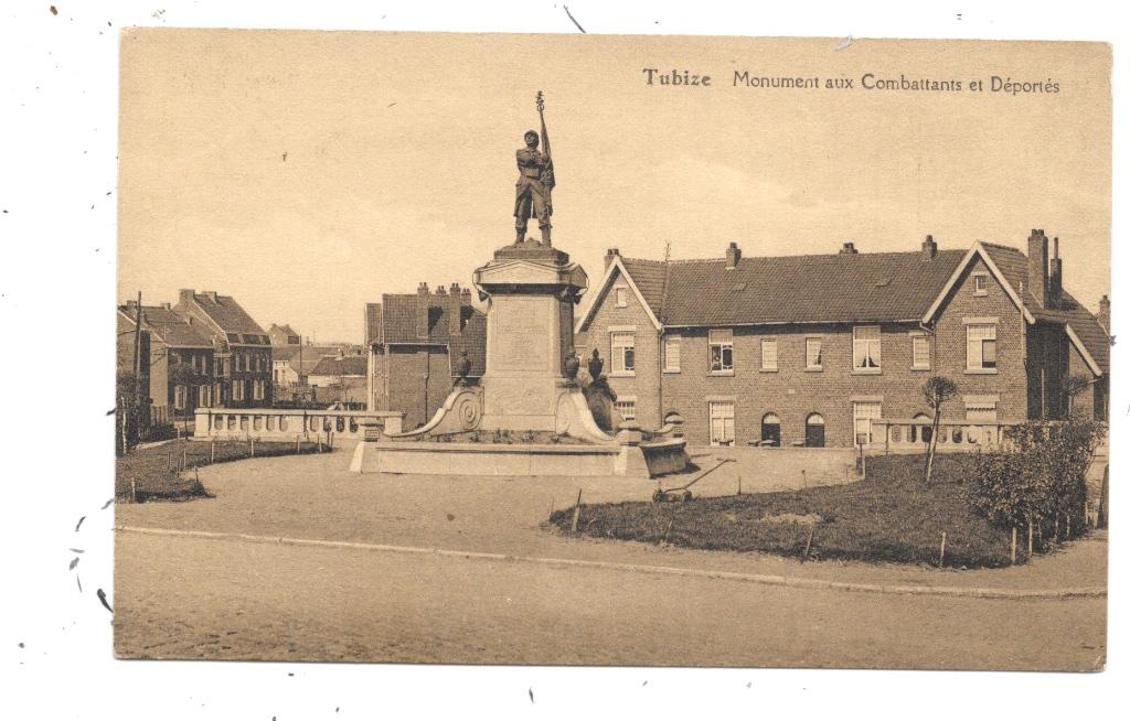 Tubize NA19: Monument aux Combattants et Déportés 1937, Collections, Envoi, 1920 à 1940, Affranchie, Brabant Wallon