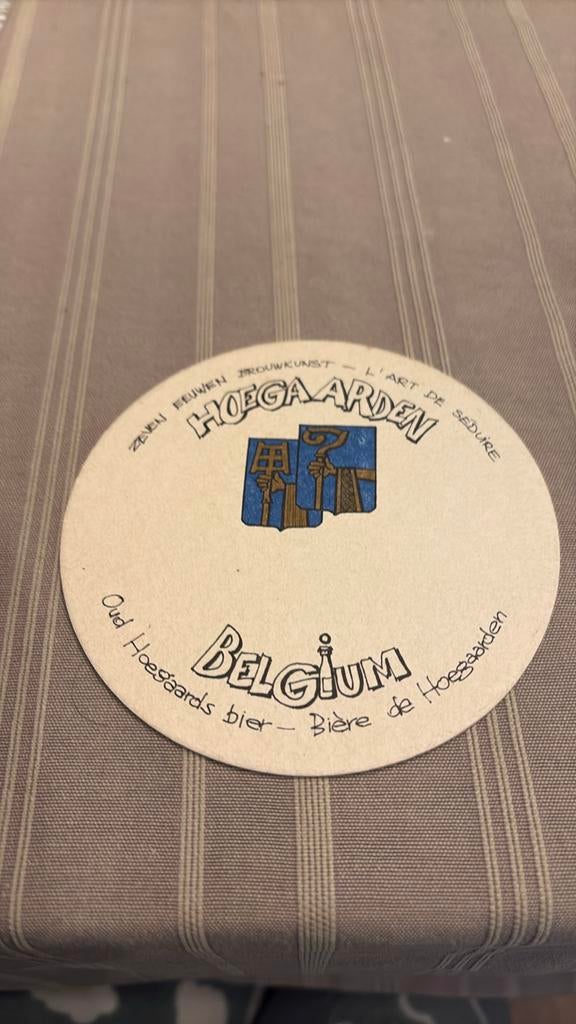 Ancien tapis à bière Hoegaarden, Enlèvement ou Envoi, Comme neuf