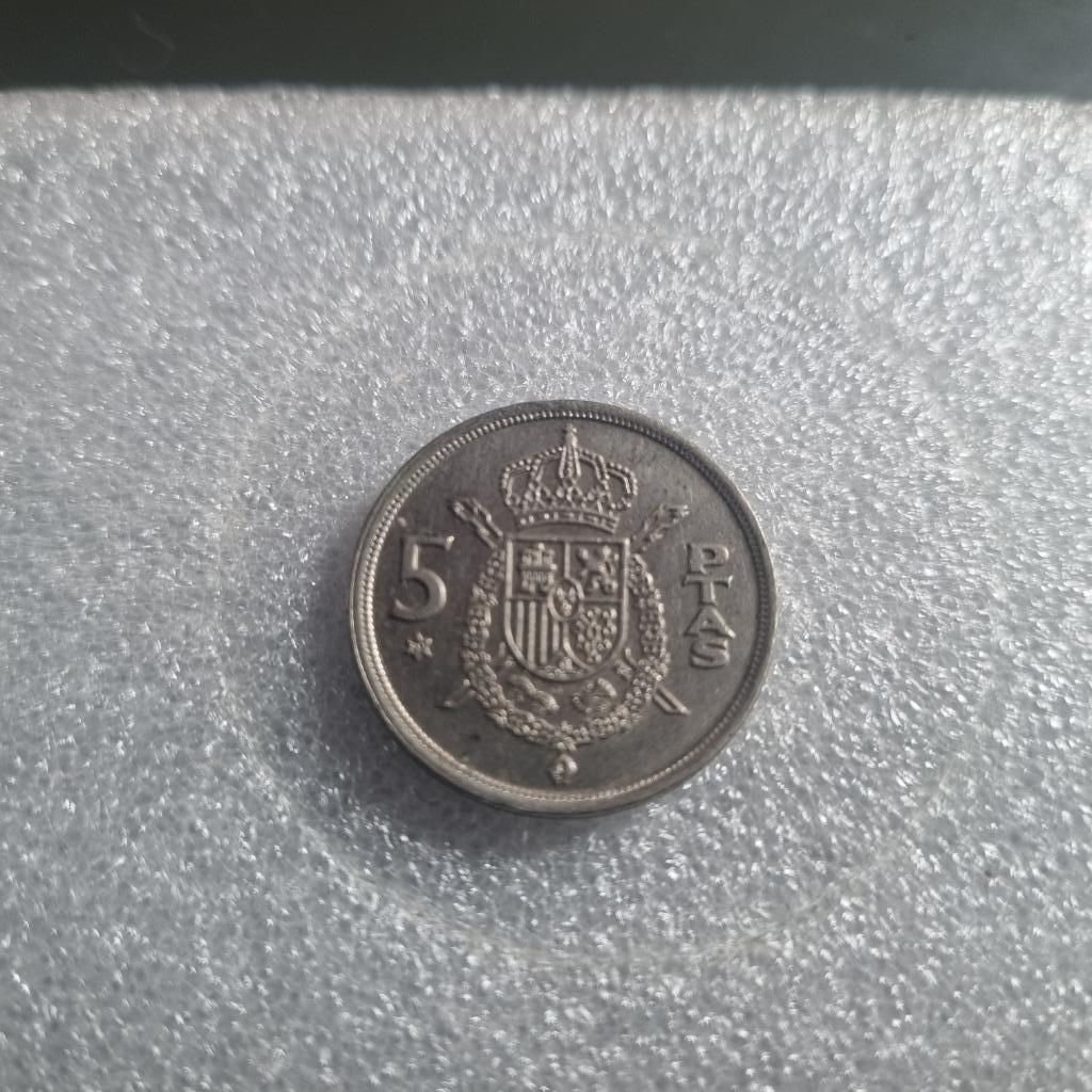 Pièce de monnaie 5 pesetas Espagne, Enlèvement ou Envoi, Espagne, Autres valeurs, Monnaie en vrac