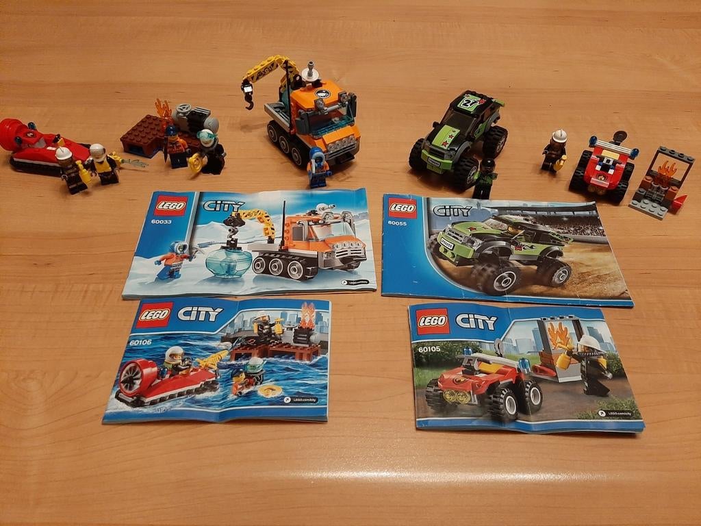 4 sets lego city, Kinderen en Baby's, Speelgoed | Duplo en Lego, Ophalen, Zo goed als nieuw, Complete set, Lego