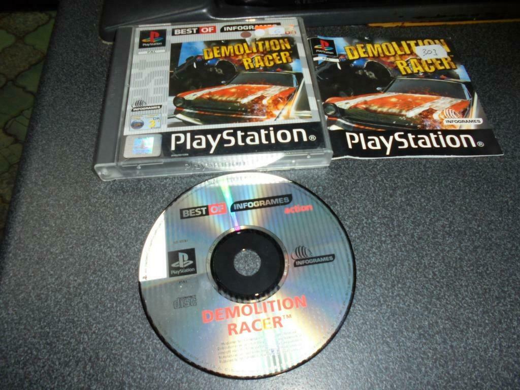 Playstation 1 Demolition Racer (orig-compleet), Consoles de jeu & Jeux vidéo, Jeux | Sony PlayStation 1, Enlèvement ou Envoi, 2 joueurs