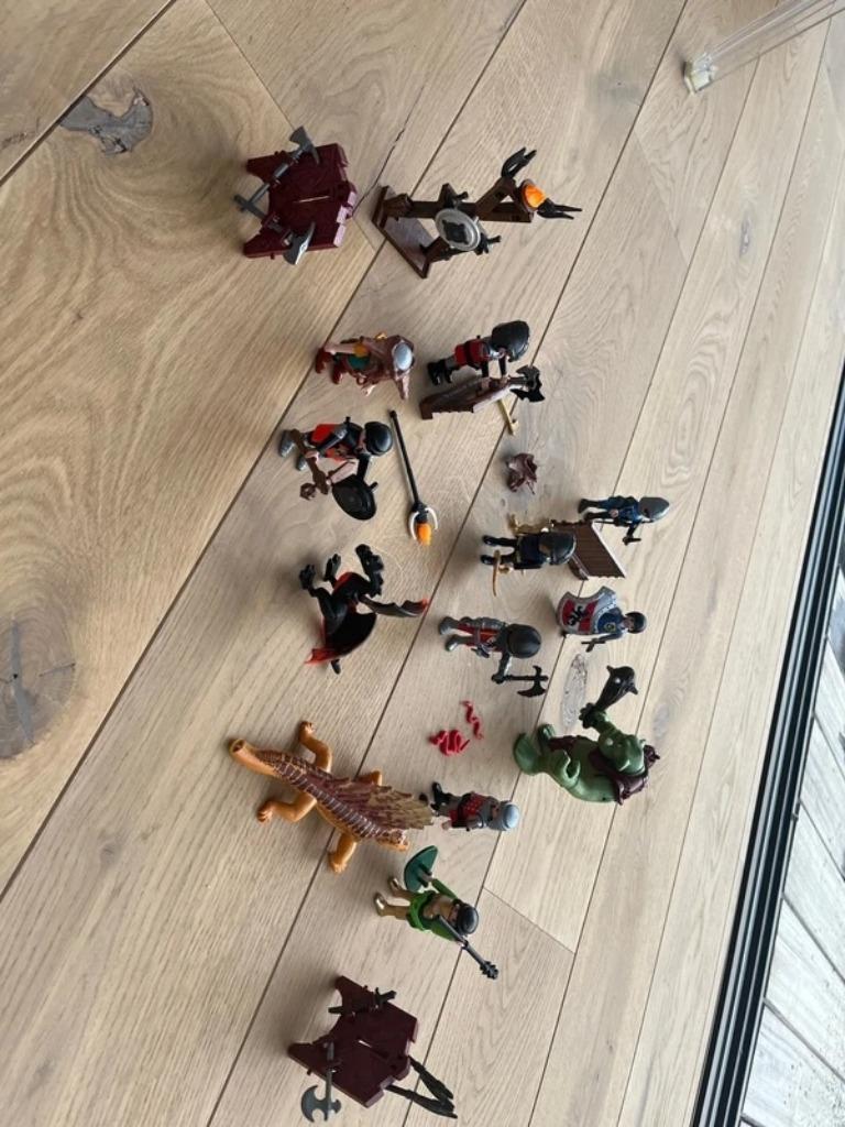 Playmobil: trol, 9 ridders, 2 draken en accessoires, Ophalen, Zo goed als nieuw, Los Playmobil