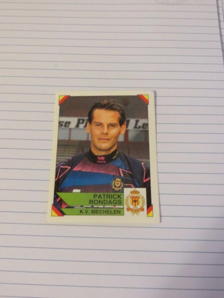 Voetbal: Sticker football 95 : Patrick Rondags - Mechelen, Ophalen of Verzenden, Nieuw, Sticker