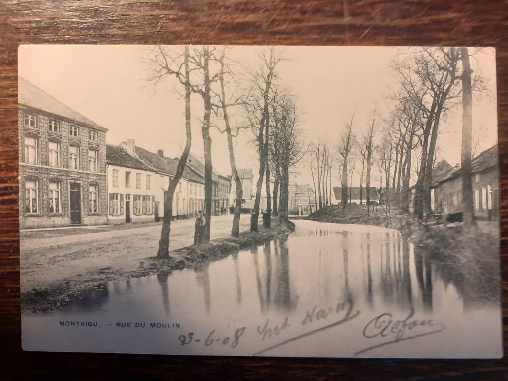 Postkaart Scherpenheuvel Molenstraat, Collections, Envoi, Avant 1920, Affranchie, Brabant Flamand