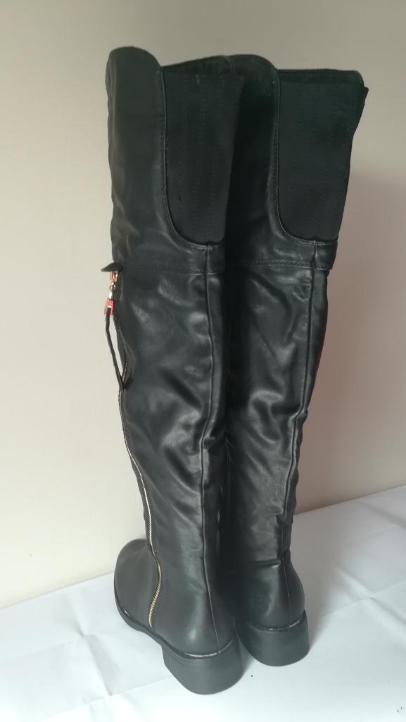 739B* KEN sexy hoge zwarte laarzen (37), Kleding | Dames, Hoge laarzen, Verzenden, Zwart, Nieuw