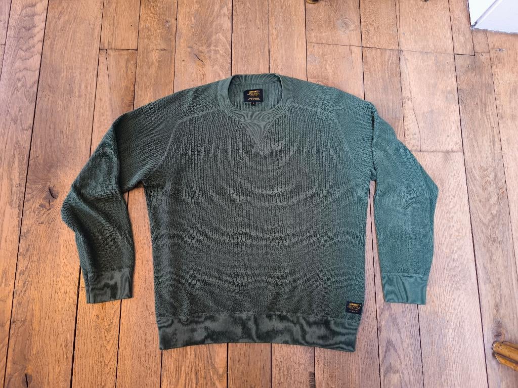 Pull / sweatshirt Carhartt WIP Moross Sweater taille medium, Enlèvement ou Envoi, Vert, Porté, Taille 48/50 (M)