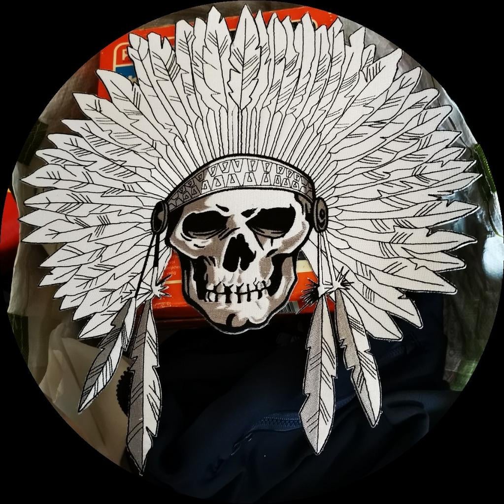 Patch Indian skull Nieuw 26 cm voor vest of jacket, Ophalen of Verzenden, Nieuw zonder kaartje, Kinderen, Overige typen