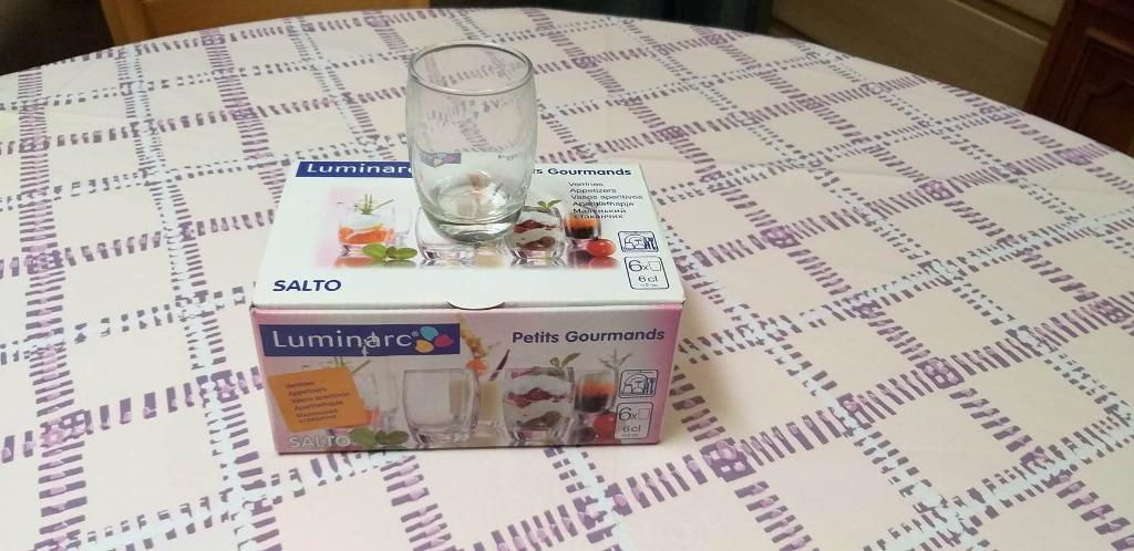 6 delig aperitiefglaasjes Luminarc Salto, Verre ou Verres, Comme neuf, Verre, Enlèvement