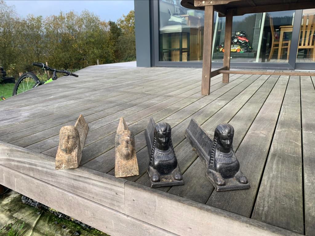2 anciennes paires de chenêts, Enlèvement ou Envoi