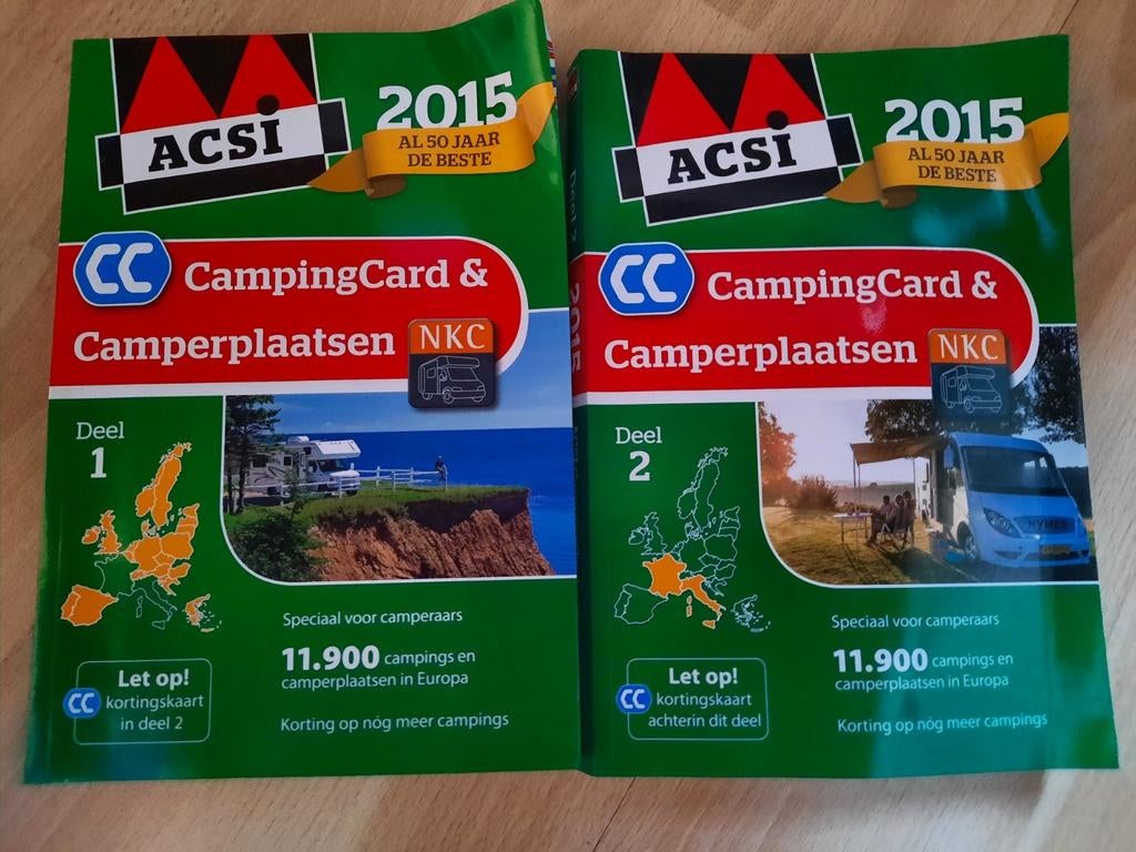 ACSU camping en camperplaatsen gids 2015 - 2 delen, Boeken, Reisgidsen, Ophalen of Verzenden, Zo goed als nieuw