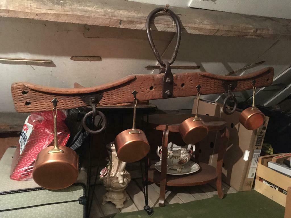 Support vintage bois, Antiquités & Art, Enlèvement, Bronze