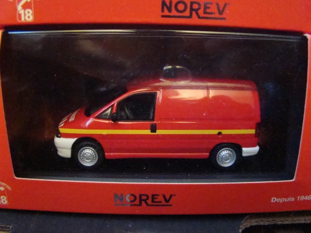 Peugeot Expert Franse brandweer - 1/43 Norev, Ophalen of Verzenden, Zo goed als nieuw, Auto, Norev