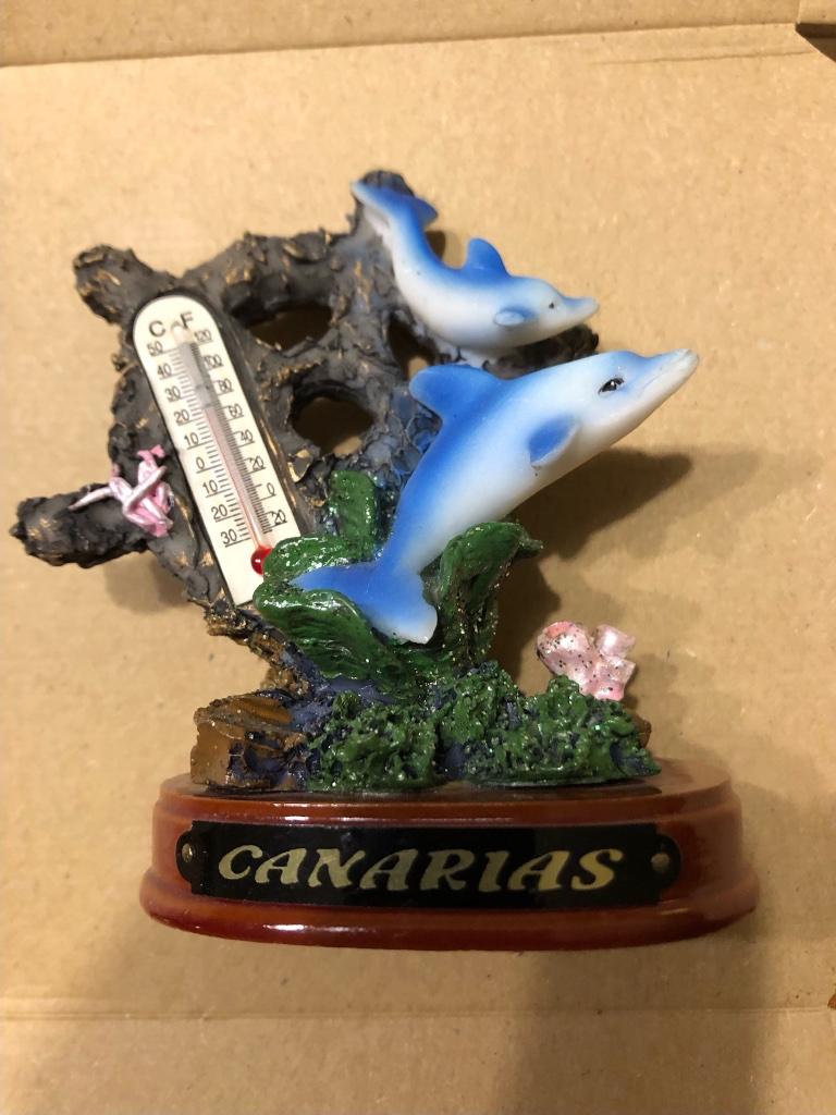 Canarias dolfijnen thermometer beeld dolfijn, Ophalen of Verzenden, Gebruikt, Dier