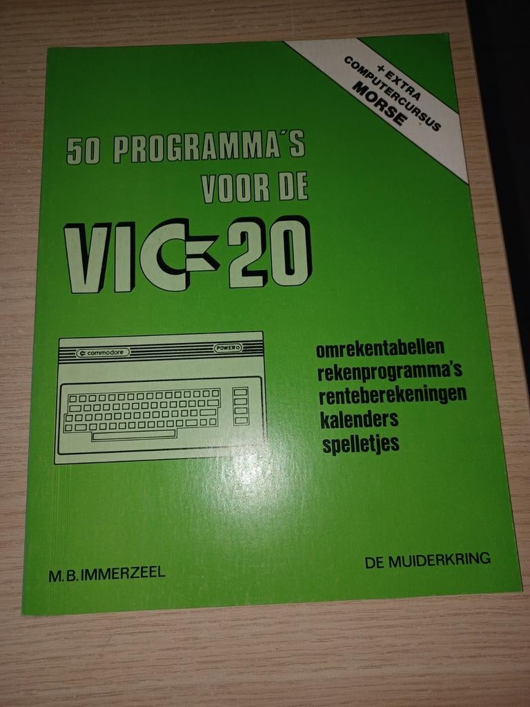 Commodore vic 20 boek met 50 programma's, Ophalen of Verzenden, Nieuw, Immerzeel