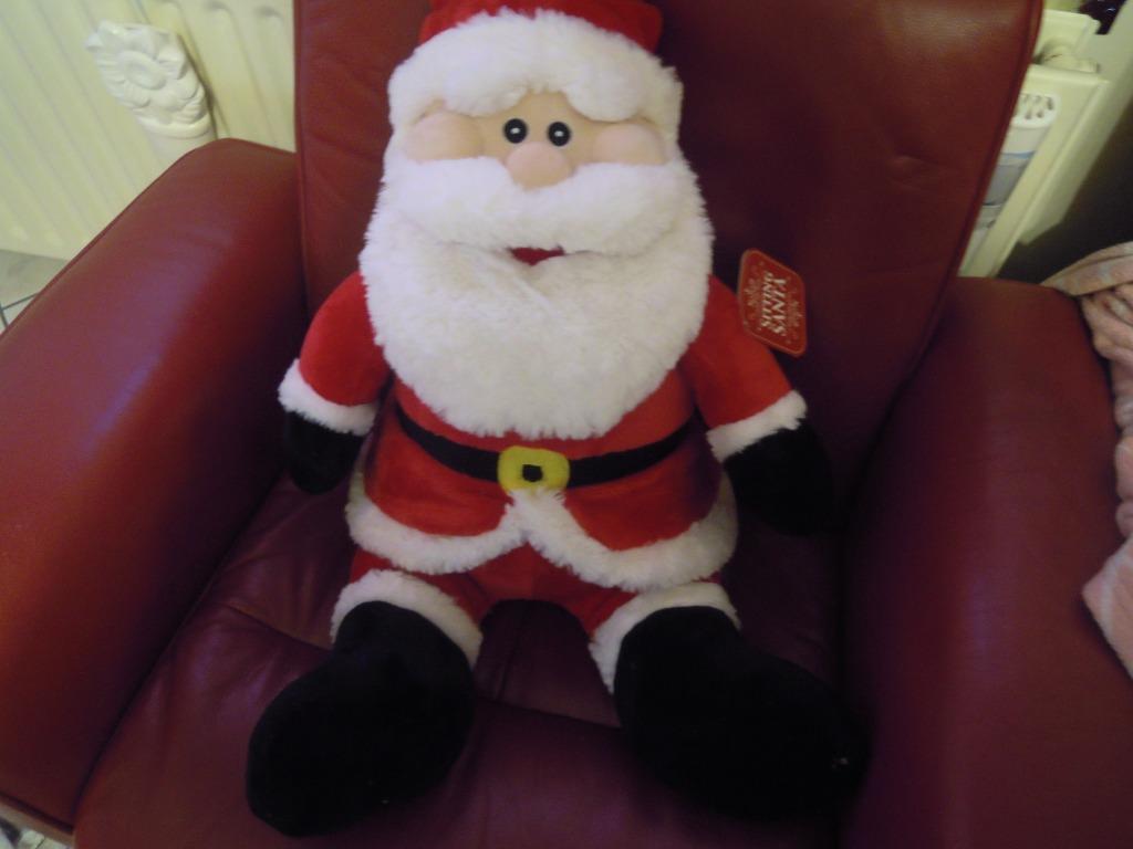 pluche kerstman 40 cm zittemd, Ophalen of Verzenden, Nieuw
