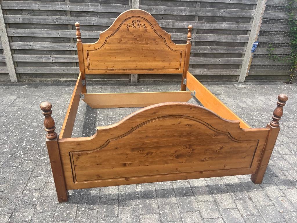 antiek  bed met nachtkastjes, Ophalen, Gebruikt, 200 cm, 160 cm