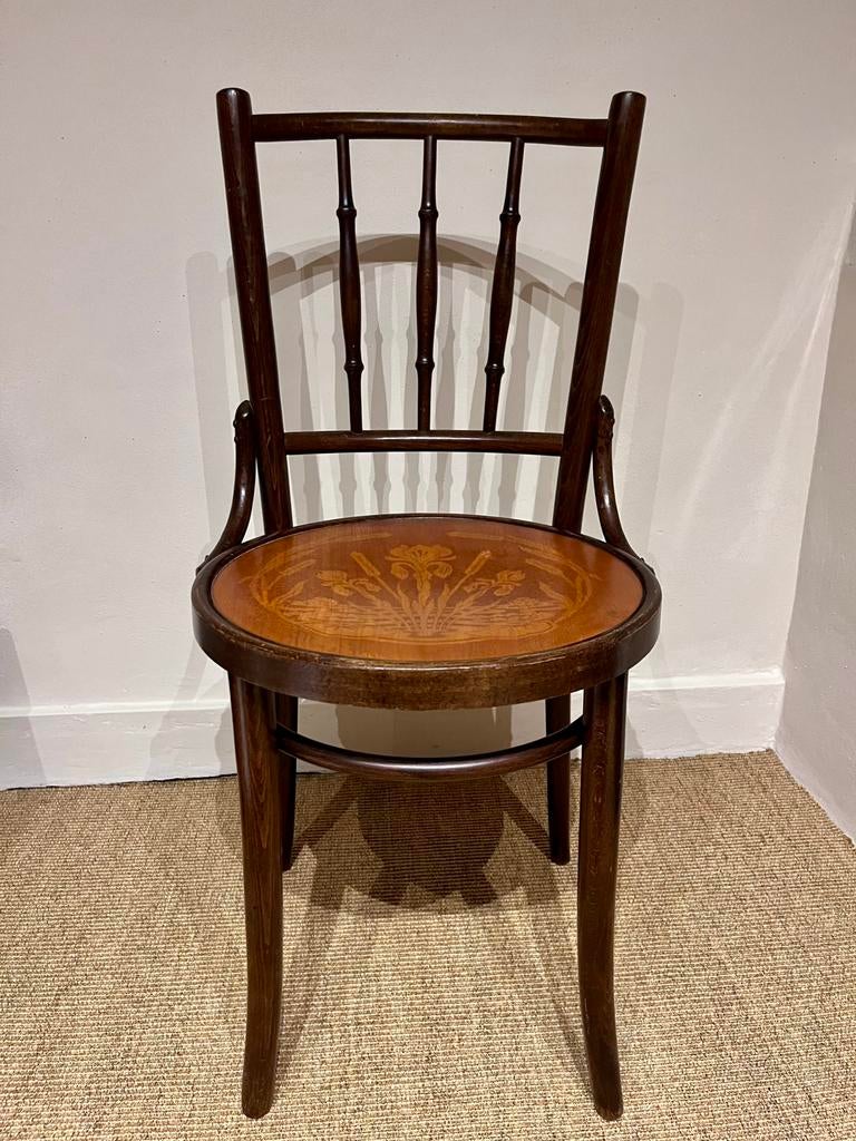 Set van 4 Thonet-stijl stoelen bentwood ‘70 retro café look, Ophalen