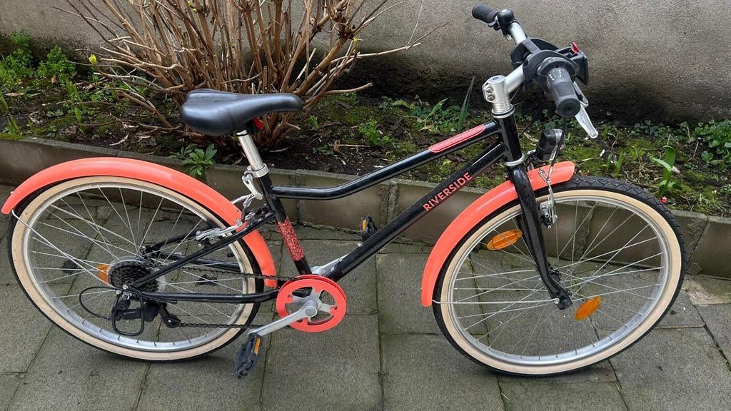 Meisjesfiets voor tieners van 8 tot 12 jaar 2,24 inch 1,75., Ophalen, 24 inch, Versnellingen, Zo goed als nieuw