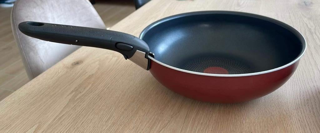 Keramische tefal pannen (2 stuks), Huis en Inrichting, Keuken | Potten en Pannen, Ophalen of Verzenden, Gebruikt, Keramische plaat