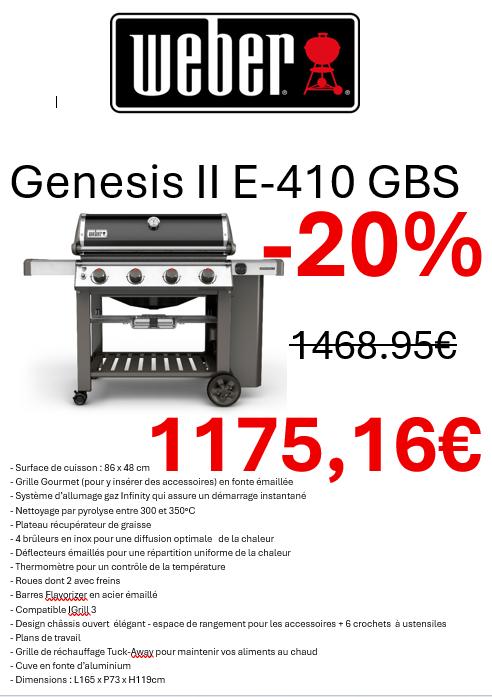 BBQ Weber Genesis II E-410, Tuin en Terras, Ophalen, Nieuw, Weber