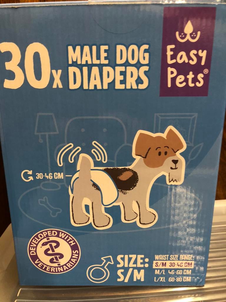 Pampers voor mannetjes honden S/M met 30 stuks, Dieren en Toebehoren, Ophalen of Verzenden, Nieuw