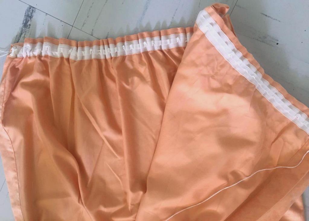 Paire Tenture confectionnée :Ht :213 cm - Larg : 420 cm. Or, 200 cm ou plus, Enlèvement ou Envoi, Autres couleurs, Utilisé