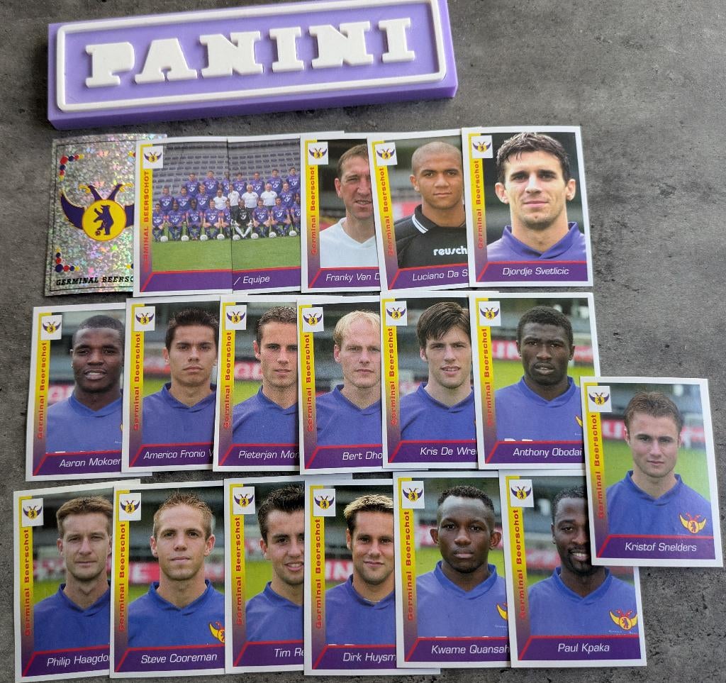 PANINI STICKERS 19X FOOTBALL 2003 GERMINAL BEERSCHOT, Verzenden, Nieuw