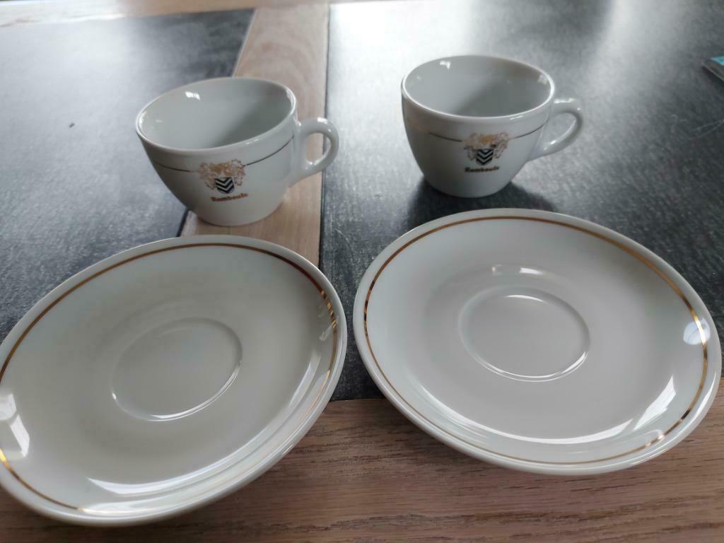 2 Rombouts koffietassen + schotel, nieuw, Ophalen, Nieuw, Kop(pen) en/of Schotel(s)