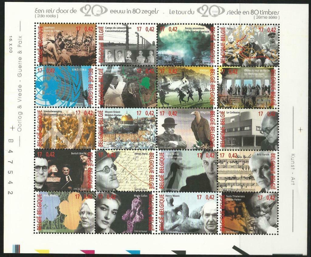 BELGIE - JAARGANG 2000 aan Postprijs zonder toeslag, Sans timbre, Non oblitéré, Gomme originale, Envoi