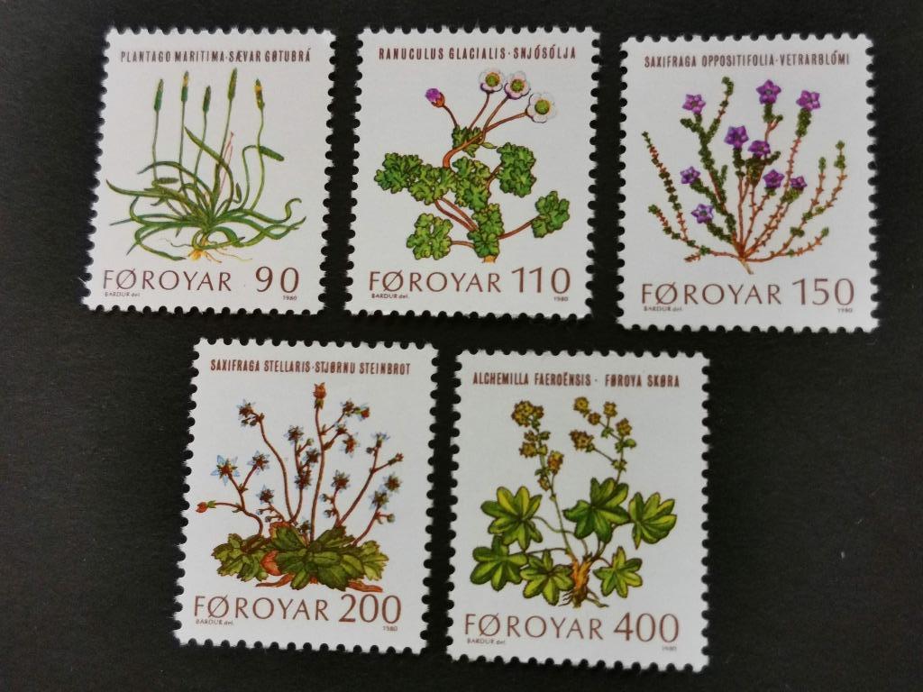 Îles Féroé/Foroyar 1980 - fleurs **, Timbres & Monnaies, Timbres | Europe | Scandinavie, Enlèvement ou Envoi, Danemark, Non oblitéré