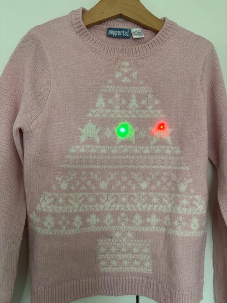 Kersttrui met lichtjes 122/128, Ophalen of Verzenden, Gebruikt
