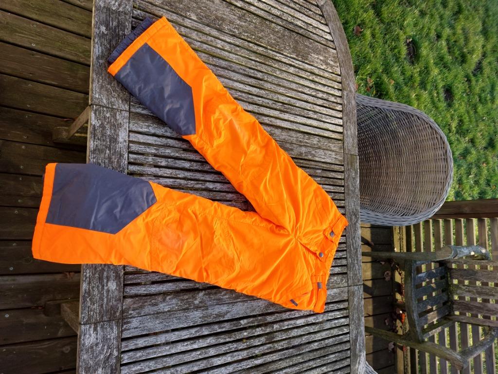 Pantalon de ski, orange, taille 146/152, Enlèvement, Comme neuf, Ski, Vêtements