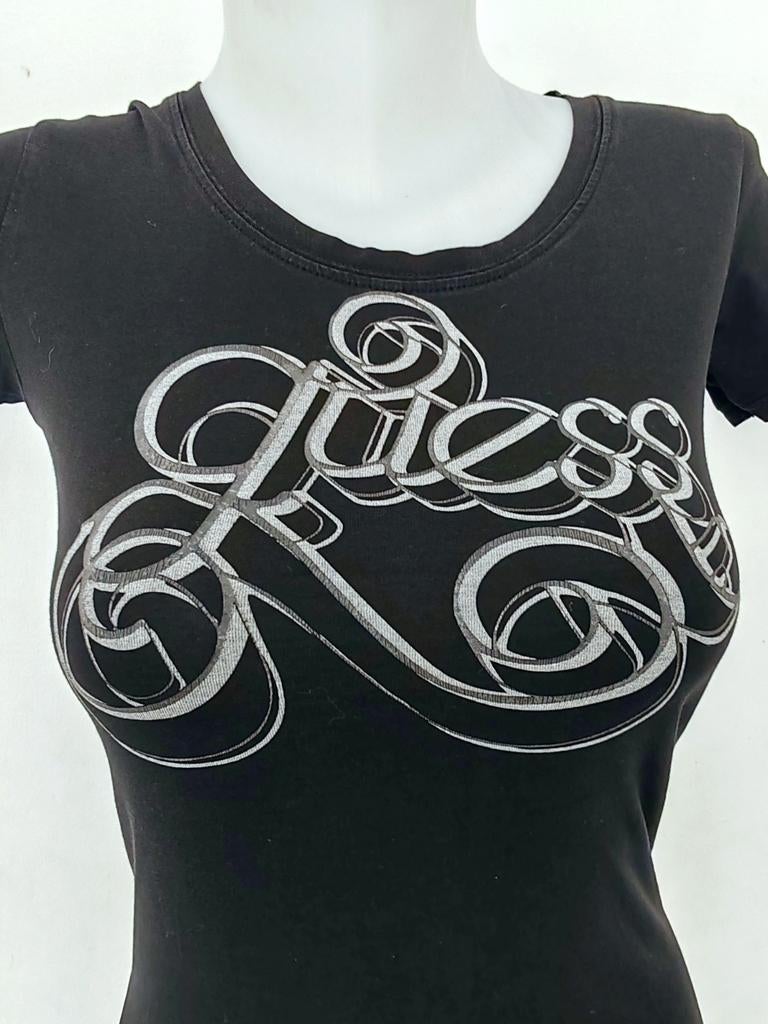 Guess zwart T-shirt maat S, Kleding | Dames, Ophalen of Verzenden, Zo goed als nieuw, Zwart