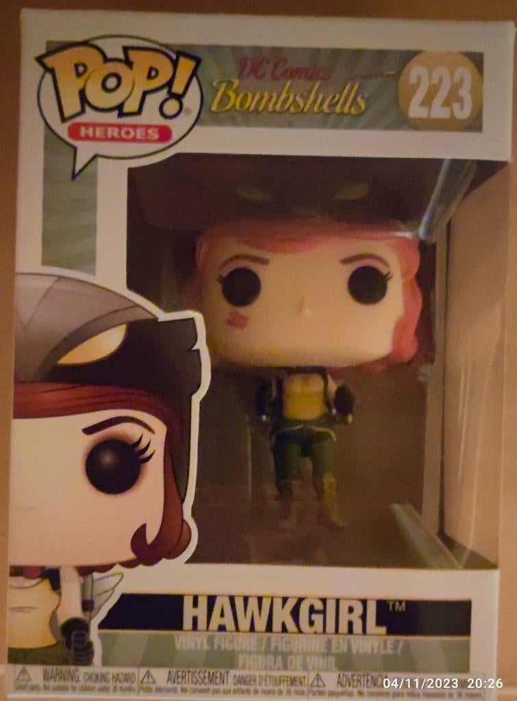 Figurine Funko Pop "Hawkgirl"  numéro 223, Collections, Jouets miniatures, Neuf, Enlèvement ou Envoi