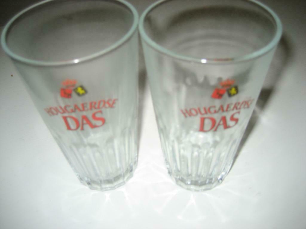 2 glazen HOUGAERDSE DAS € 2 per stuk, Ophalen, Zo goed als nieuw