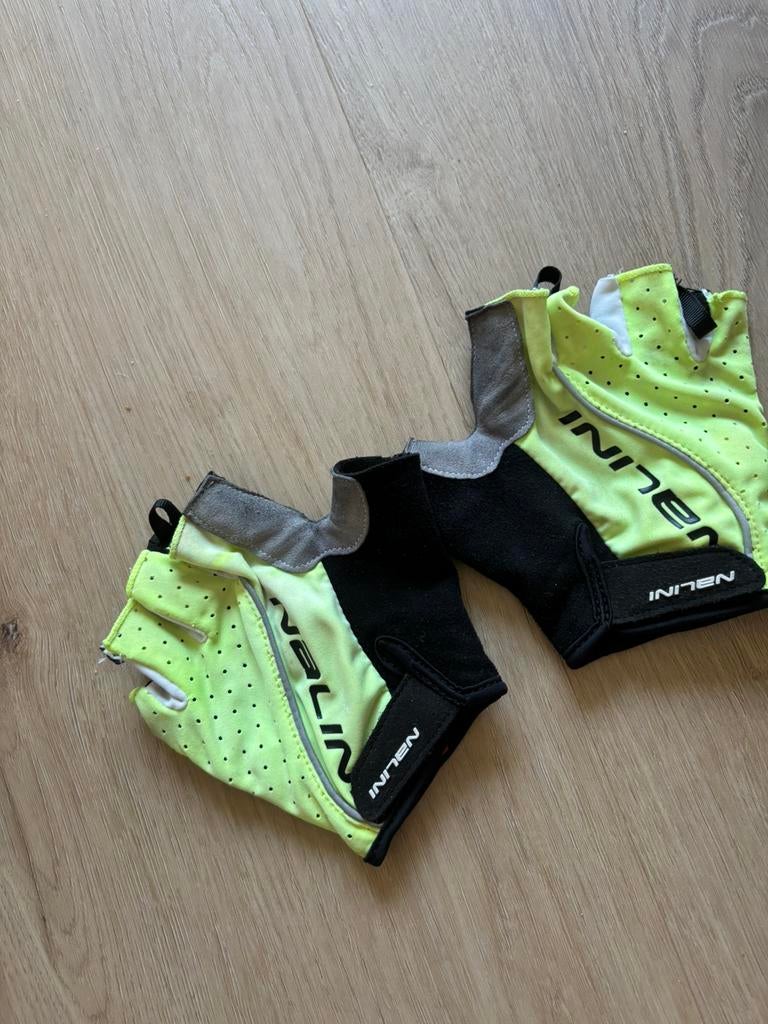 Nalini Unisex Fietshandschoenen zomer - korte vingers Fluo, M, Dames, Ophalen of Verzenden, Zo goed als nieuw
