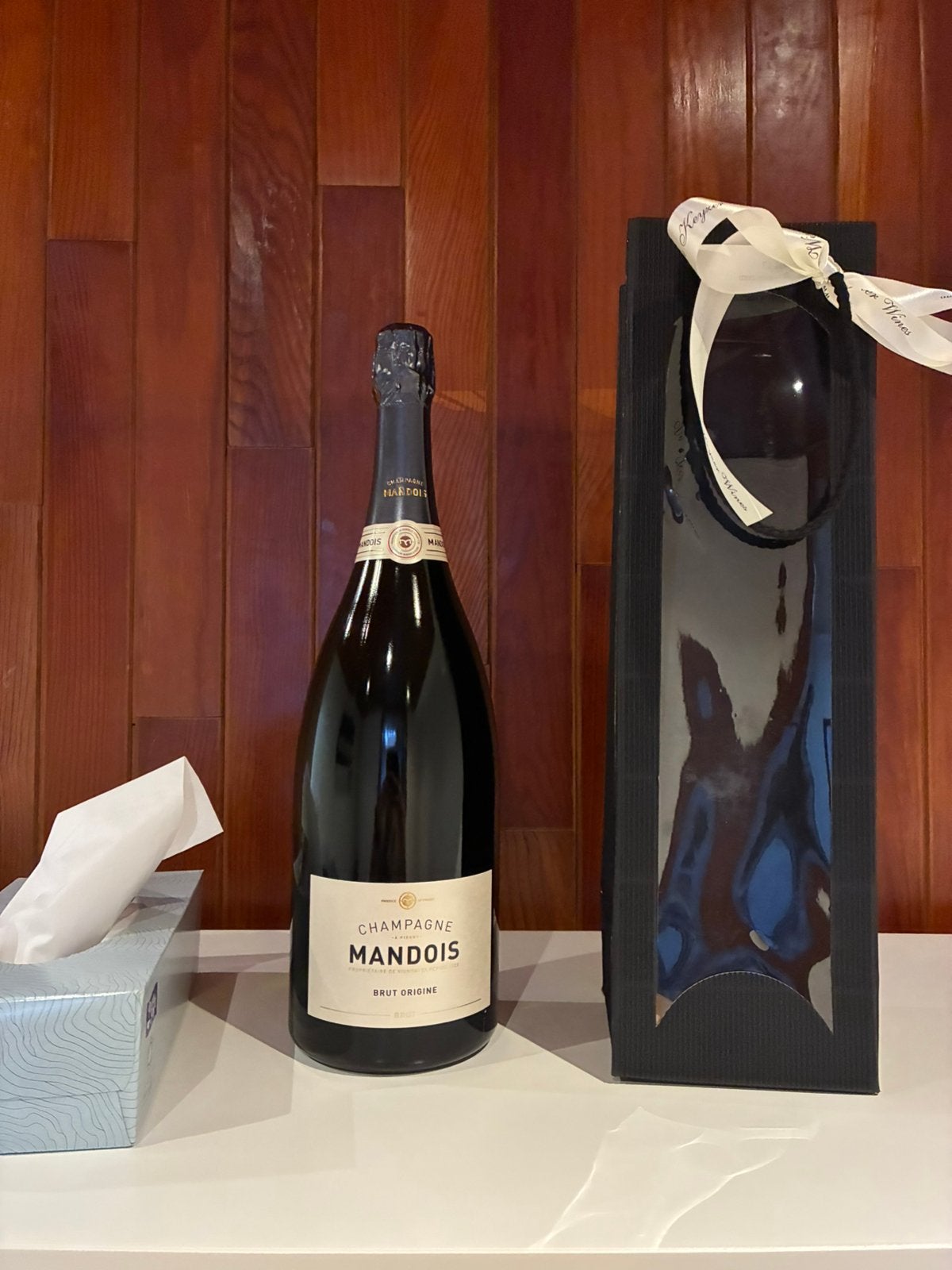 Champagne Mandois 1.5L, Verzamelen, Ophalen, Zo goed als nieuw, Champagne