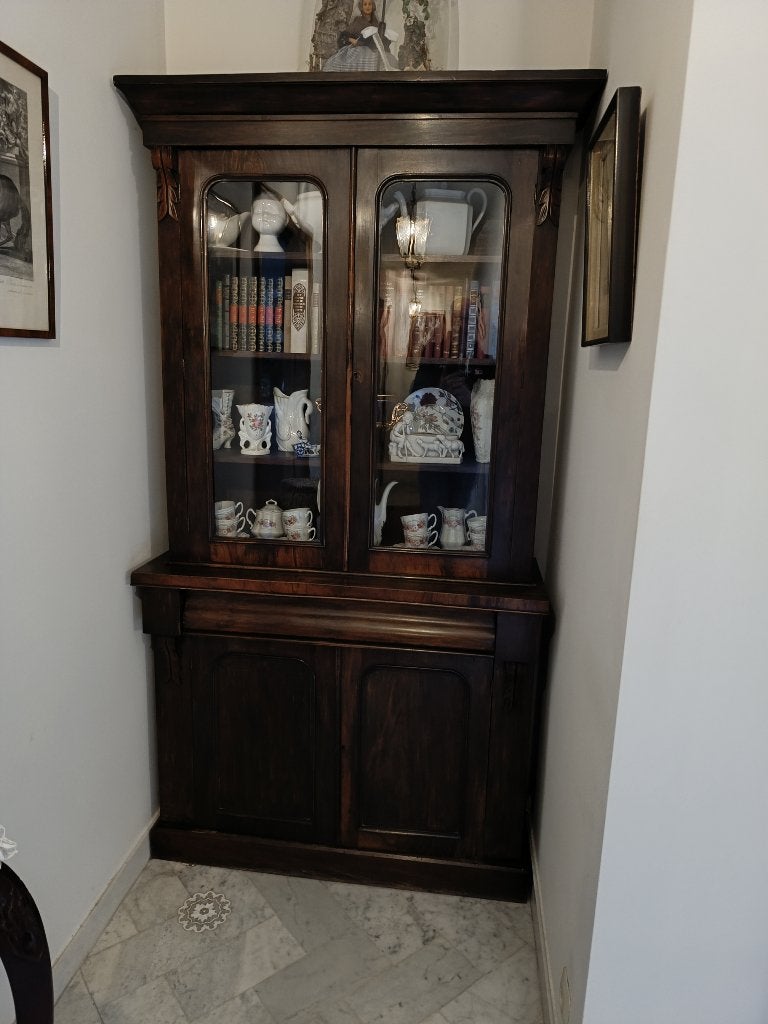 Vitrinekast, Huis en Inrichting, Ophalen, Gebruikt, 200 cm of meer, 25 tot 50 cm