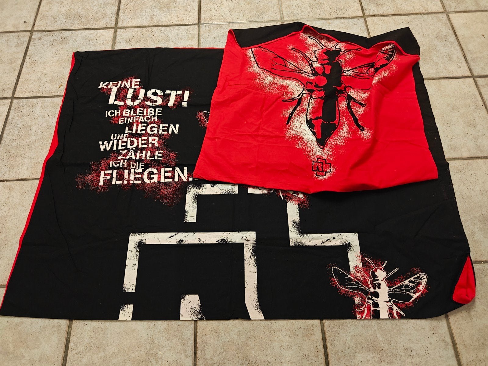 dekbedovertrek Rammstein, Ophalen, Zo goed als nieuw, Eenpersoons, Dekbedovertrek