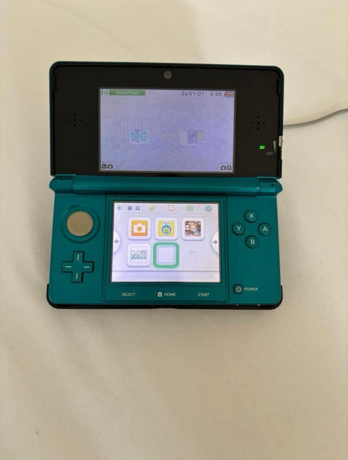 Nintendo 3DS aqua blauw, Ophalen of Verzenden, Zo goed als nieuw, Blauw, 3DS