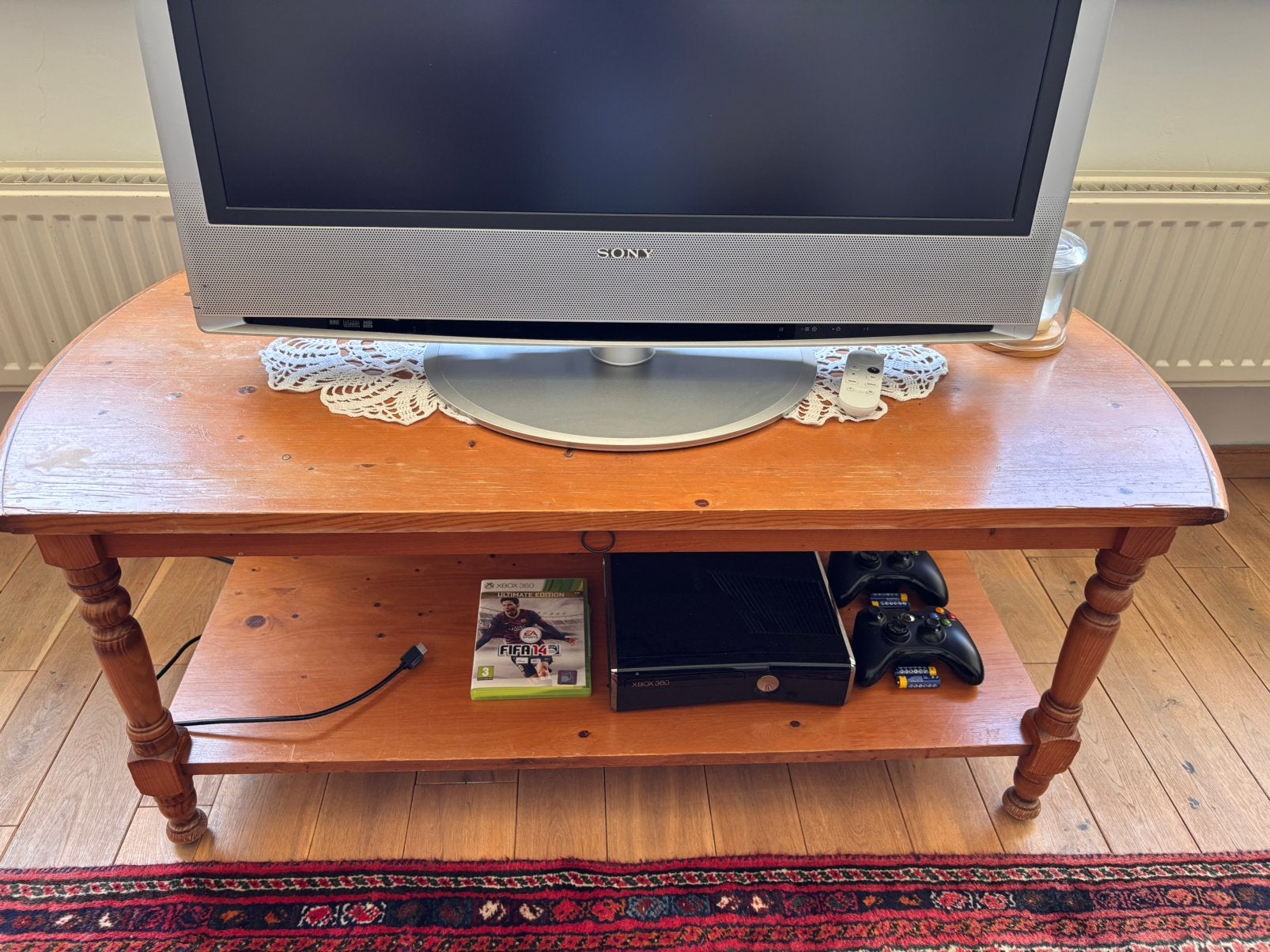 Salontafel in hout, Gebruikt, 75 cm of meer, Ovaal, Hout