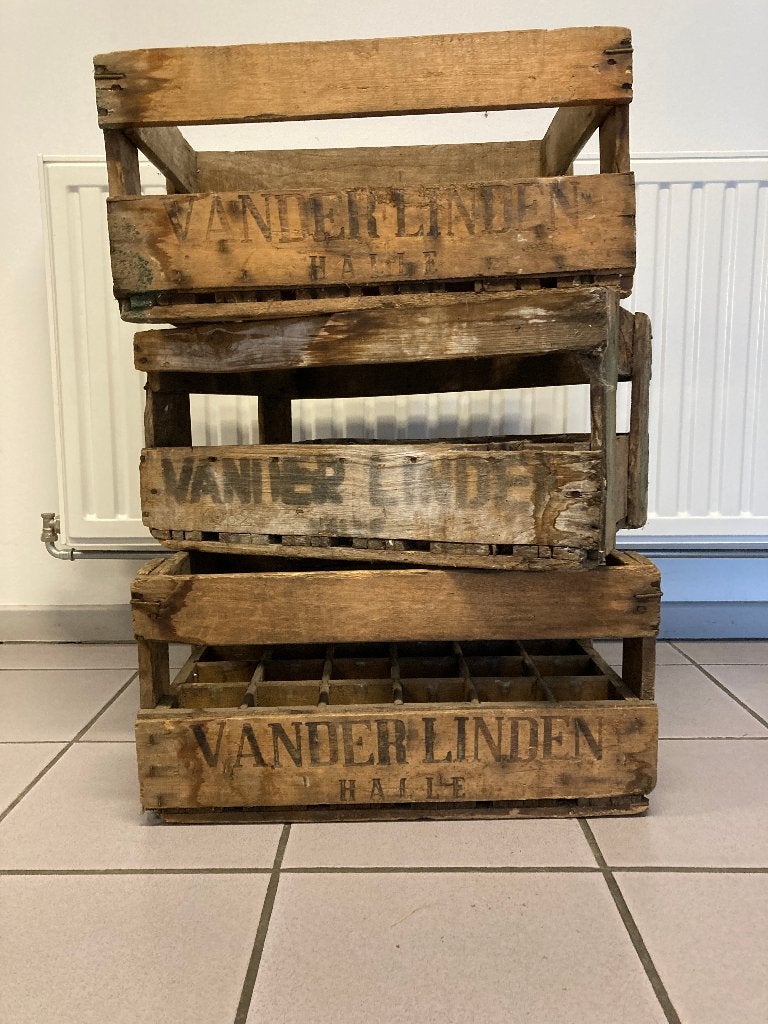 brouwerij Vanderlinden 1962 houten bierkratten Halle, Ophalen, Gebruikt, Overige typen, Overige merken