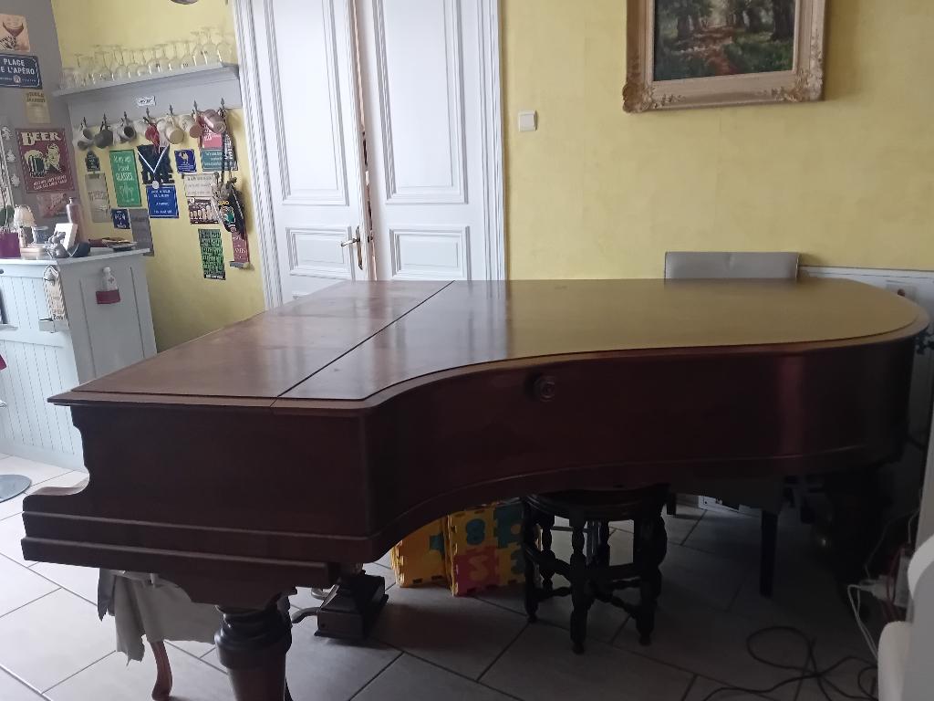 Piano Pleyel  1/2 queue, Musique & Instruments, Pianos, Enlèvement, Utilisé, Brun, Piano