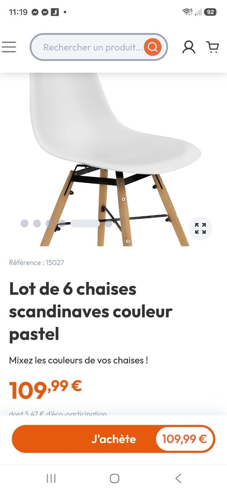 Chaises scandinave, Maison & Meubles, Enlèvement