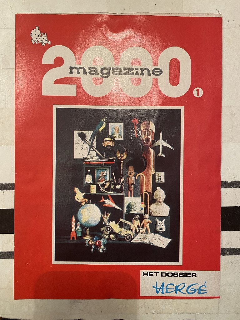 Kuifje bijlage '2000 magazine' nr 1, Dossier Hergé, Ophalen of Verzenden, Kuifje, Zo goed als nieuw, Plaatje, Poster of Sticker