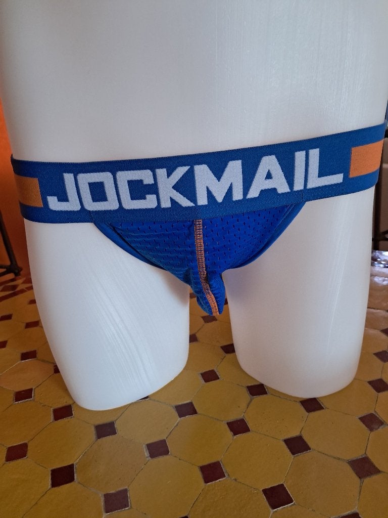 Superbe Jockstrap Bleu pour Homme Sexy Taille L, Enlèvement, Bleu