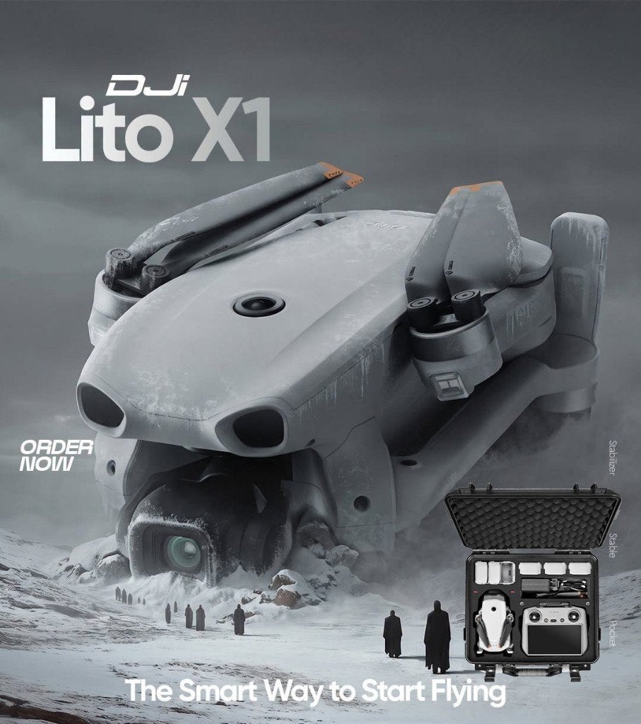 DJI LITO X1 FLY MORE COMBO PLUS INCL RC2 & HARDCASE, Hobby en Vrije tijd, Ophalen of Verzenden, Nieuw, Elektro, Quadcopter of Multicopter