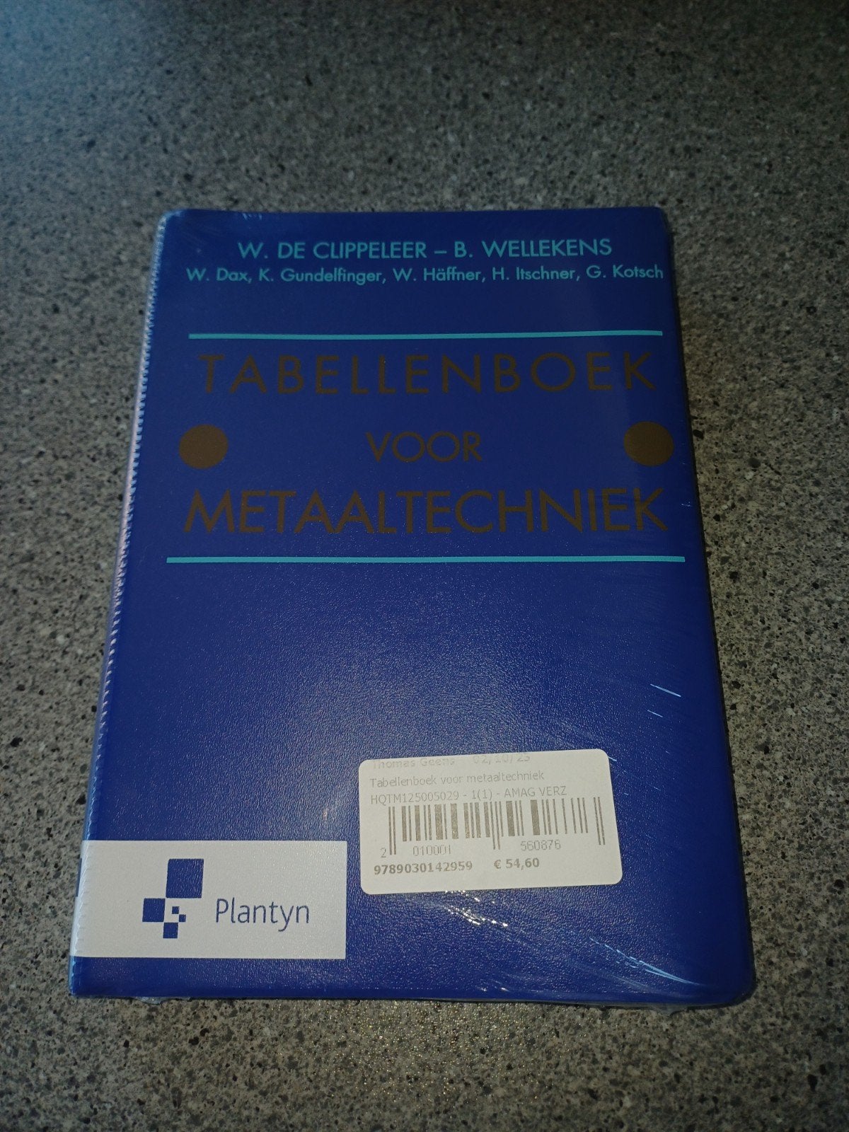 Benny Wellekens - Tabellenboek voor metaaltechniek, Livres, Livres scolaires, Néerlandais, Enlèvement