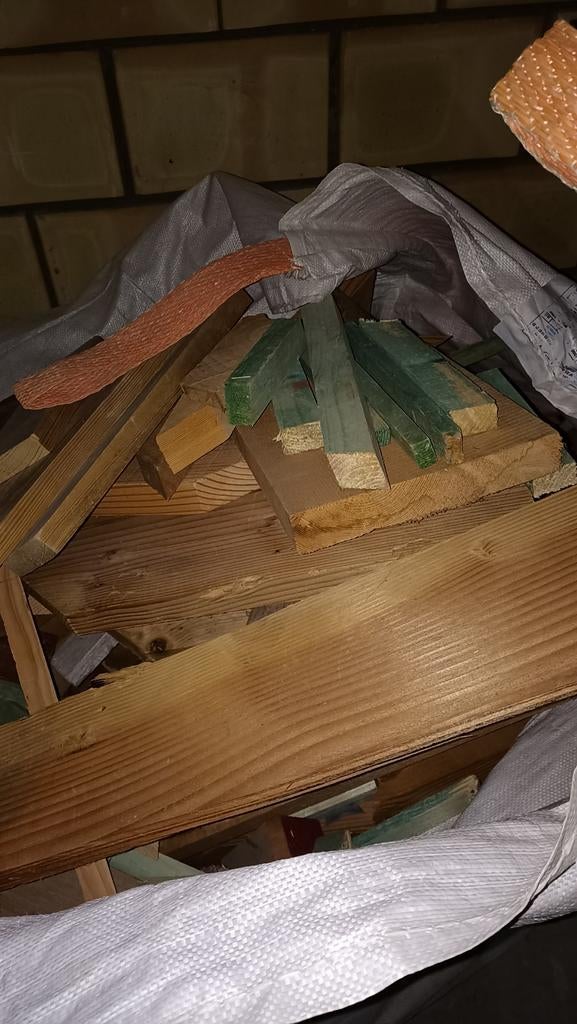 Big bag droog hout, Tuin en Terras, Brandhout, Ophalen, Blokken