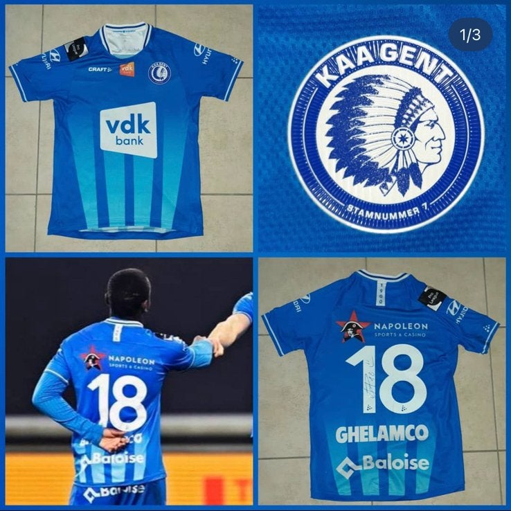 Matchworn Shirt Mbayo KAA Gent, Enlèvement ou Envoi